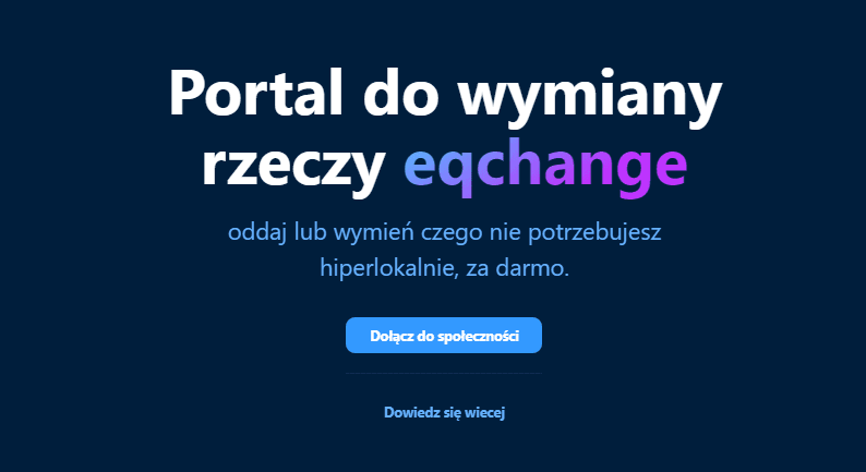eqchange - the best swap platform in hyperlocal communities
